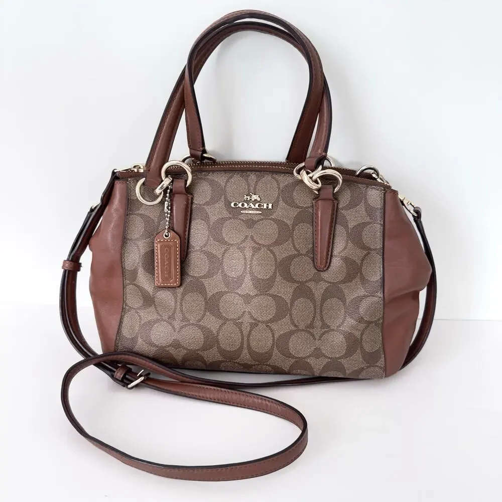 Coach Christie Carryall Mini Satchel Crossbody Monogram F58290 Coated Canvas - Picture 4 of 16